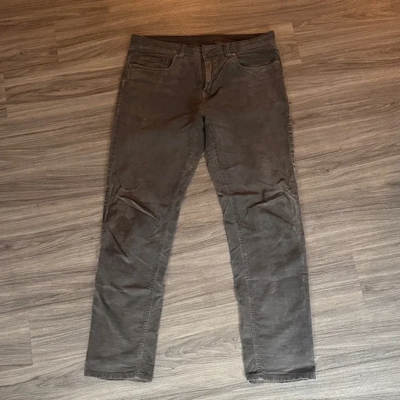 Prana Slim Fit Gray Lightweight Corduroy Pants 32x32 - Picture 7 of 8